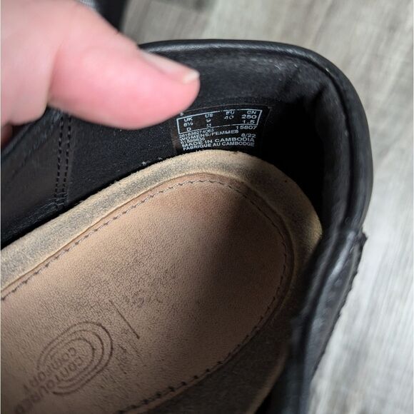 Clarks Linnae Walk Black leather block heel comfort strappy Mary Janes 9 - Picture 8 of 9